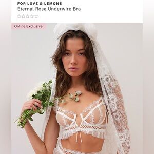 For Love & Lemons Eternal Rose Underwire Bra